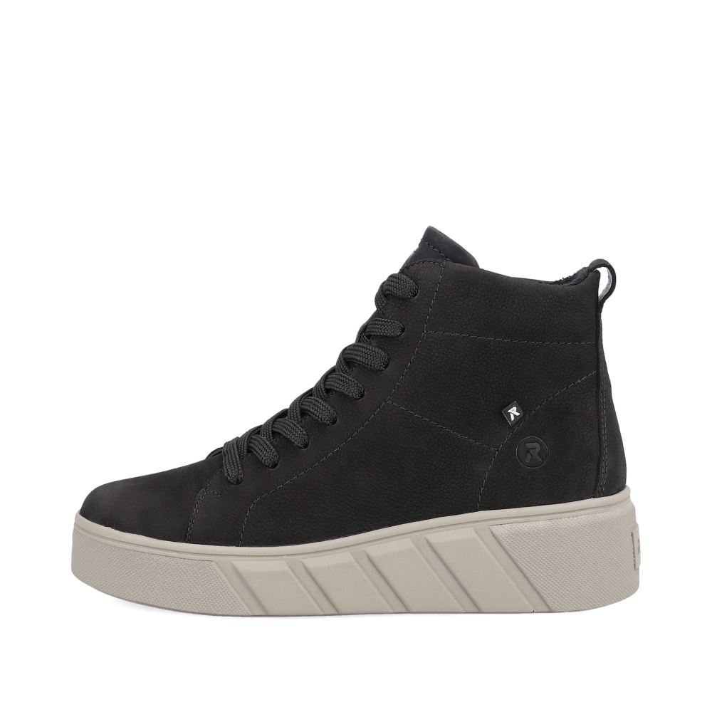 Rieker Evolution Women's High-Top Sneakers - Urban Black