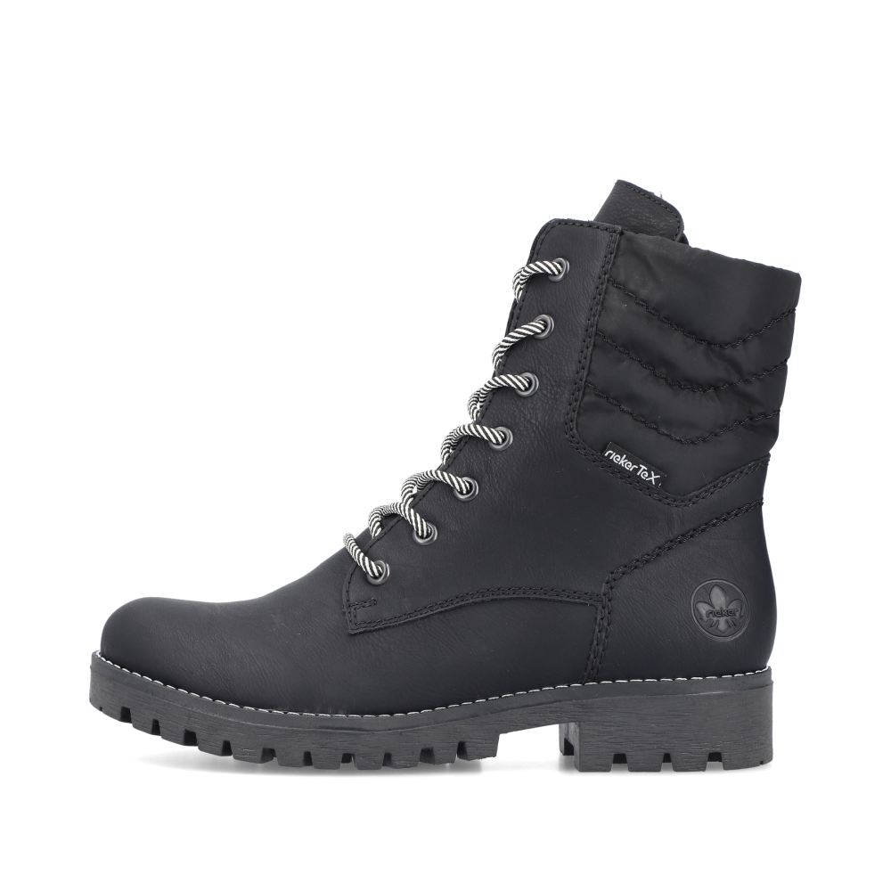 Rieker Women's Biker Boots Asphalt Black
