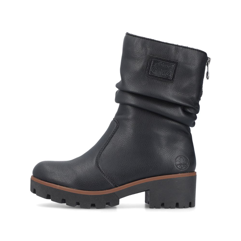 Rieker Women's Short Boots - Night Black