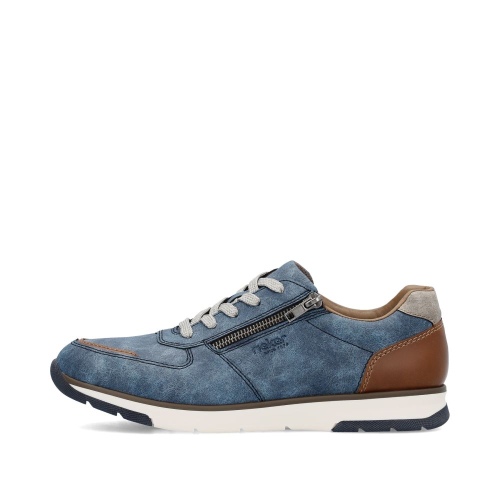 Rieker Men's Low-Top Sneakers - Slate Blue