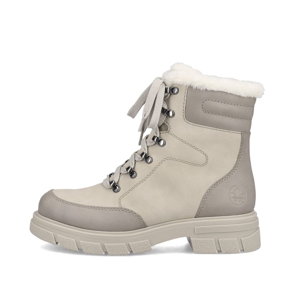 Rieker Women's Lace-Up Boots - Light Beige
