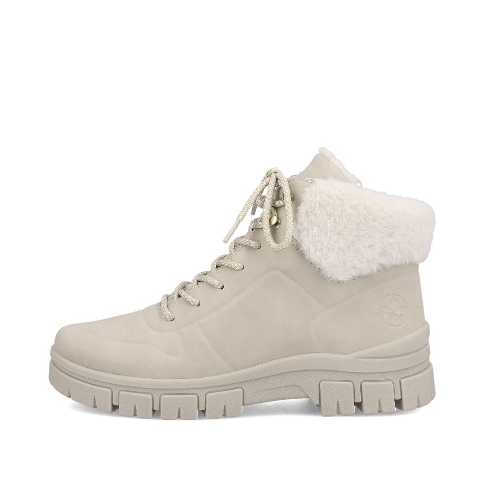 Rieker Women's Lace-Up Boots - Light Beige