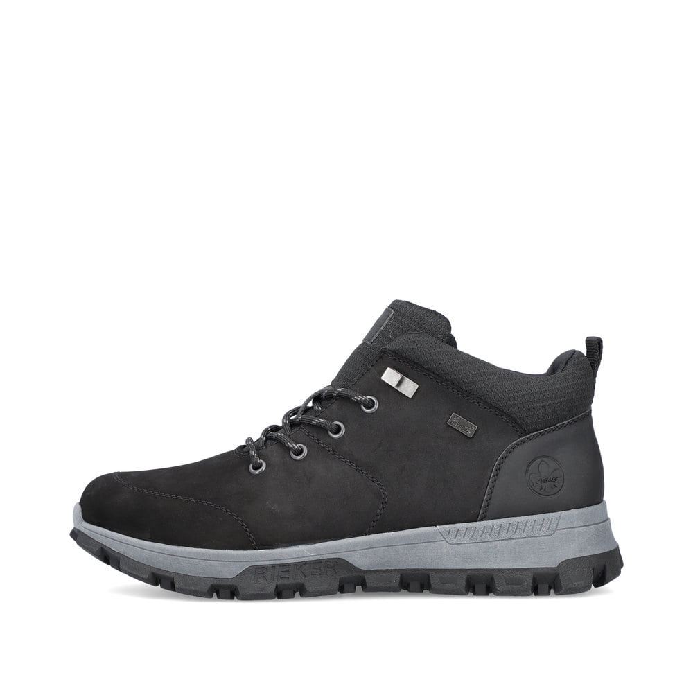 Rieker Men's Lace-Up Boots - Asphalt Black