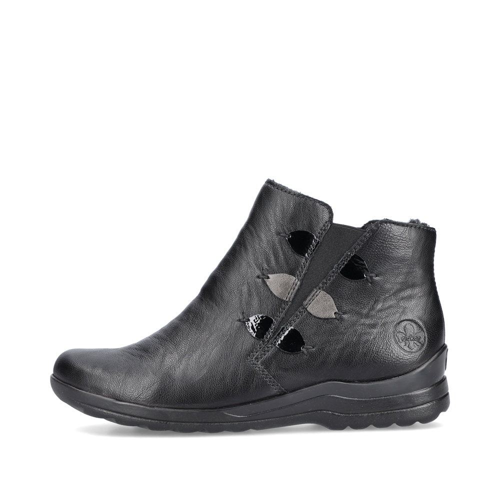 Rieker Women's Slippers - Glossy Black