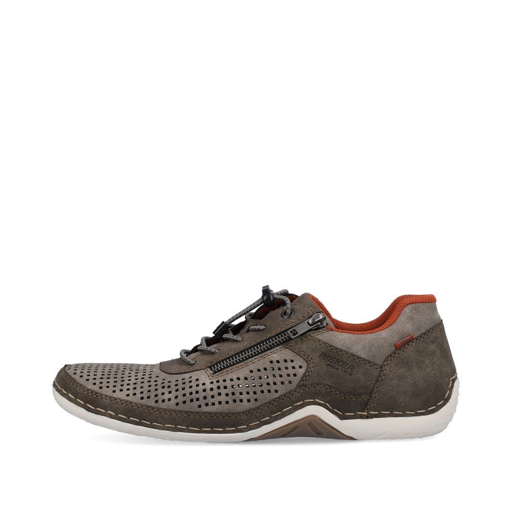 Rieker Men's Slippers - Olive Brown-Orange