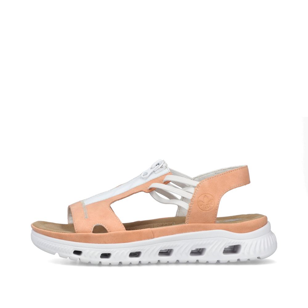 Rieker Women's Trekking Sandals - Pastel Orange