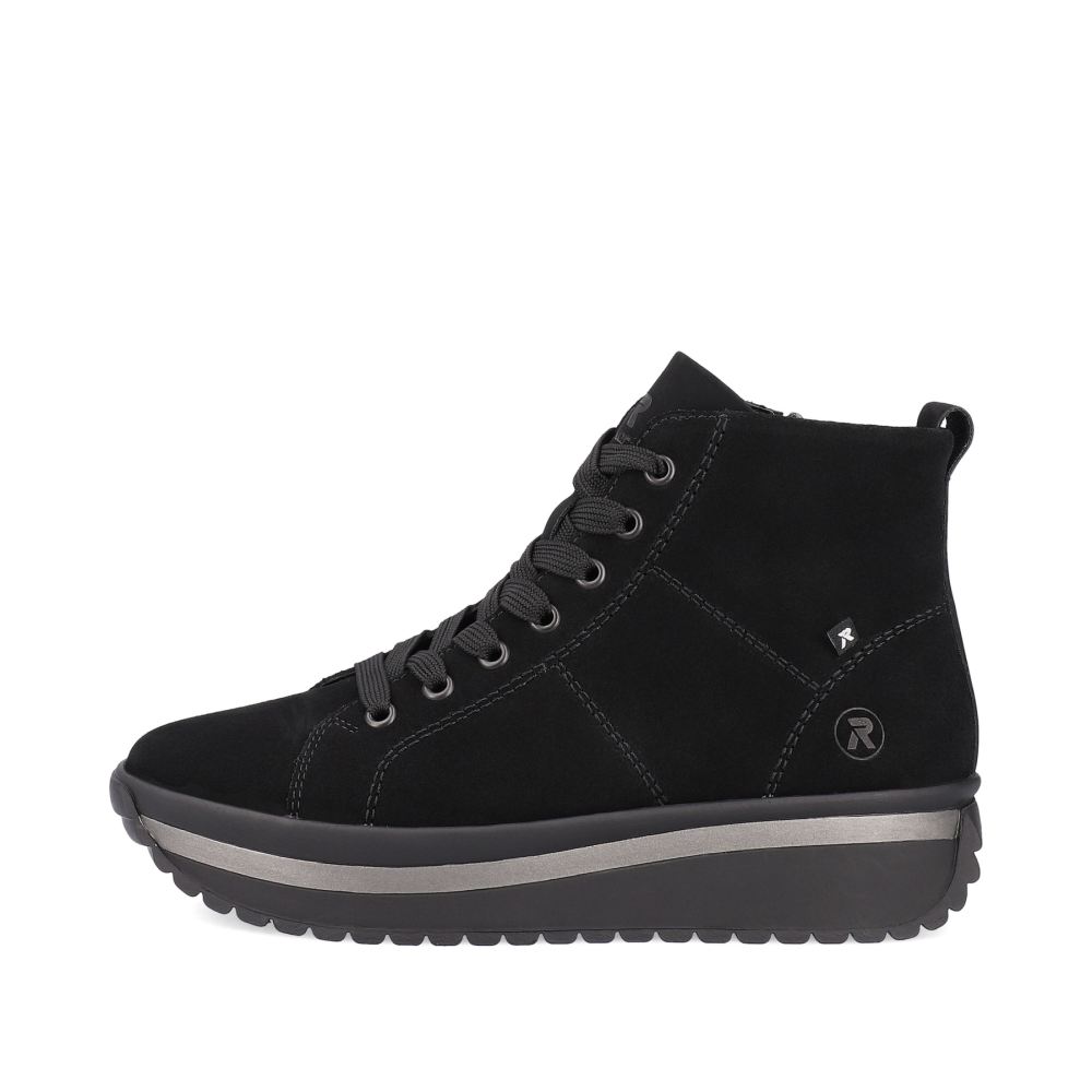 Rieker Evolution Women's High-Top Sneakers - Deep Black