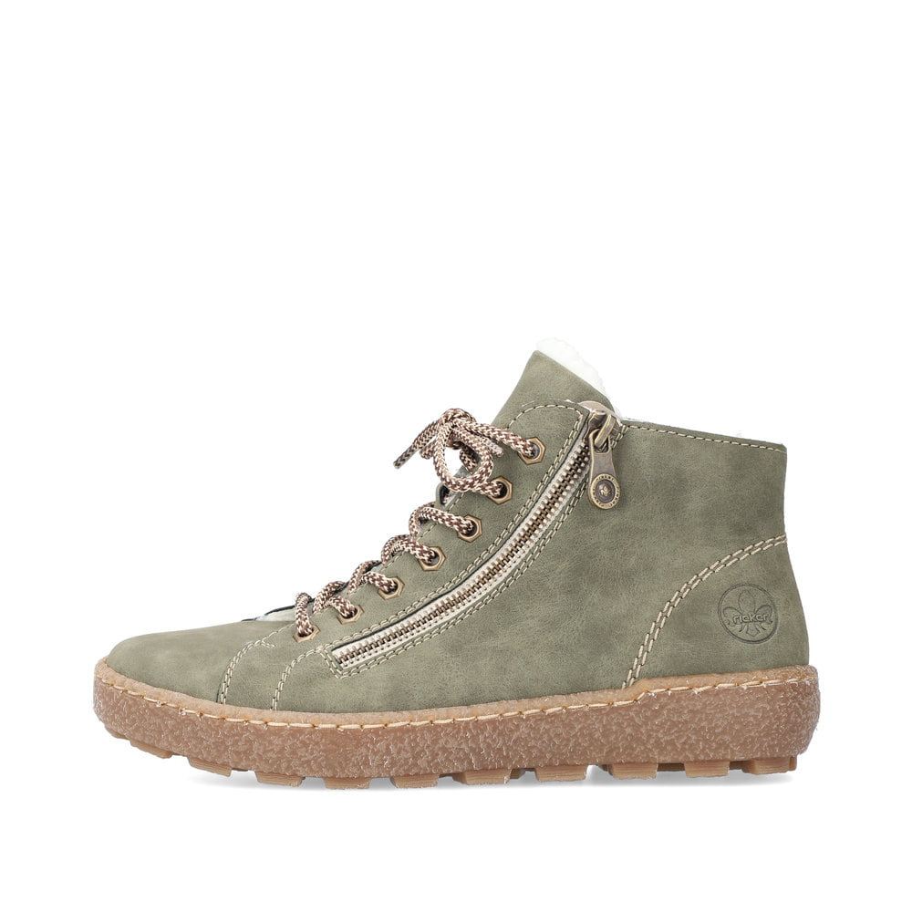 Rieker Women's Lace-Up Shoes - Leaf Green