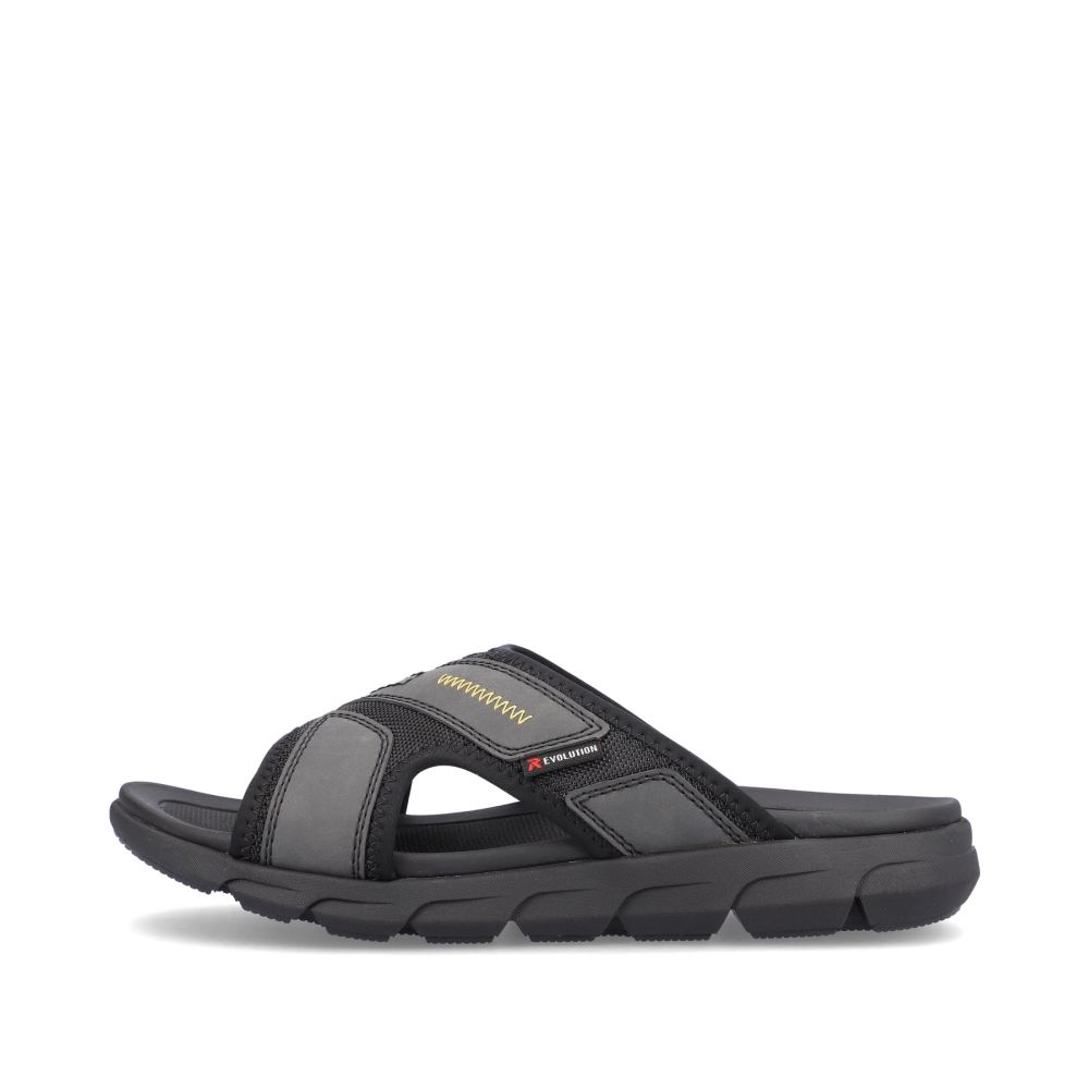 Rieker Evolution Men's Mules Steel Black