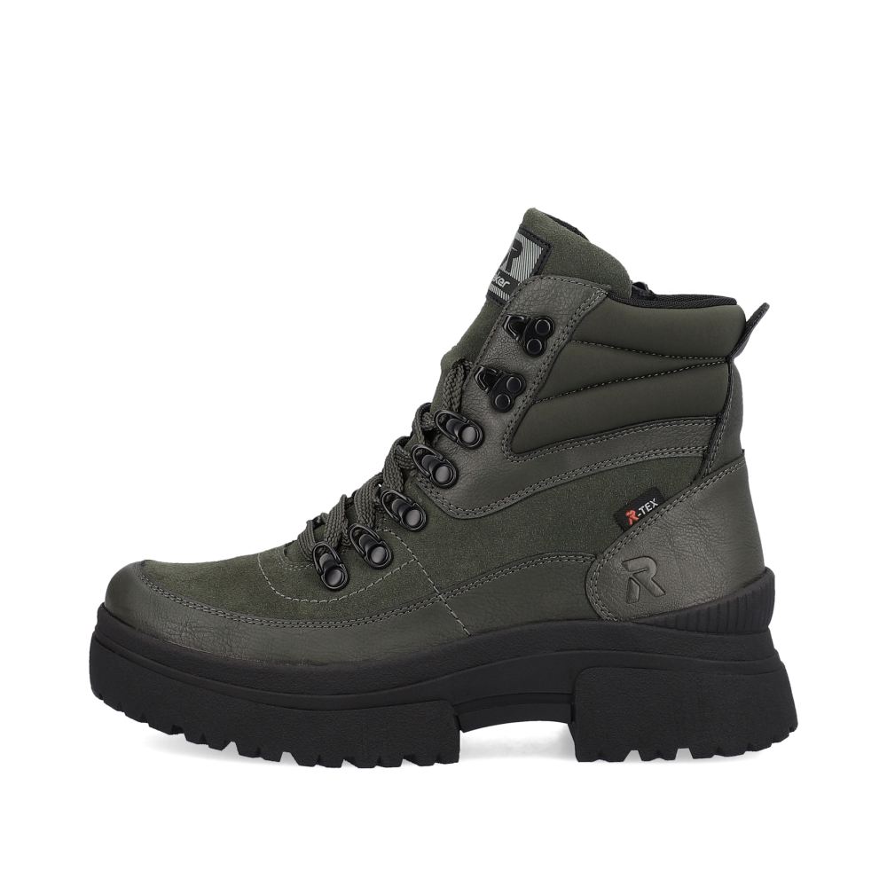 Rieker Evolution Women's Lace-Up Boots - Army Greenblack