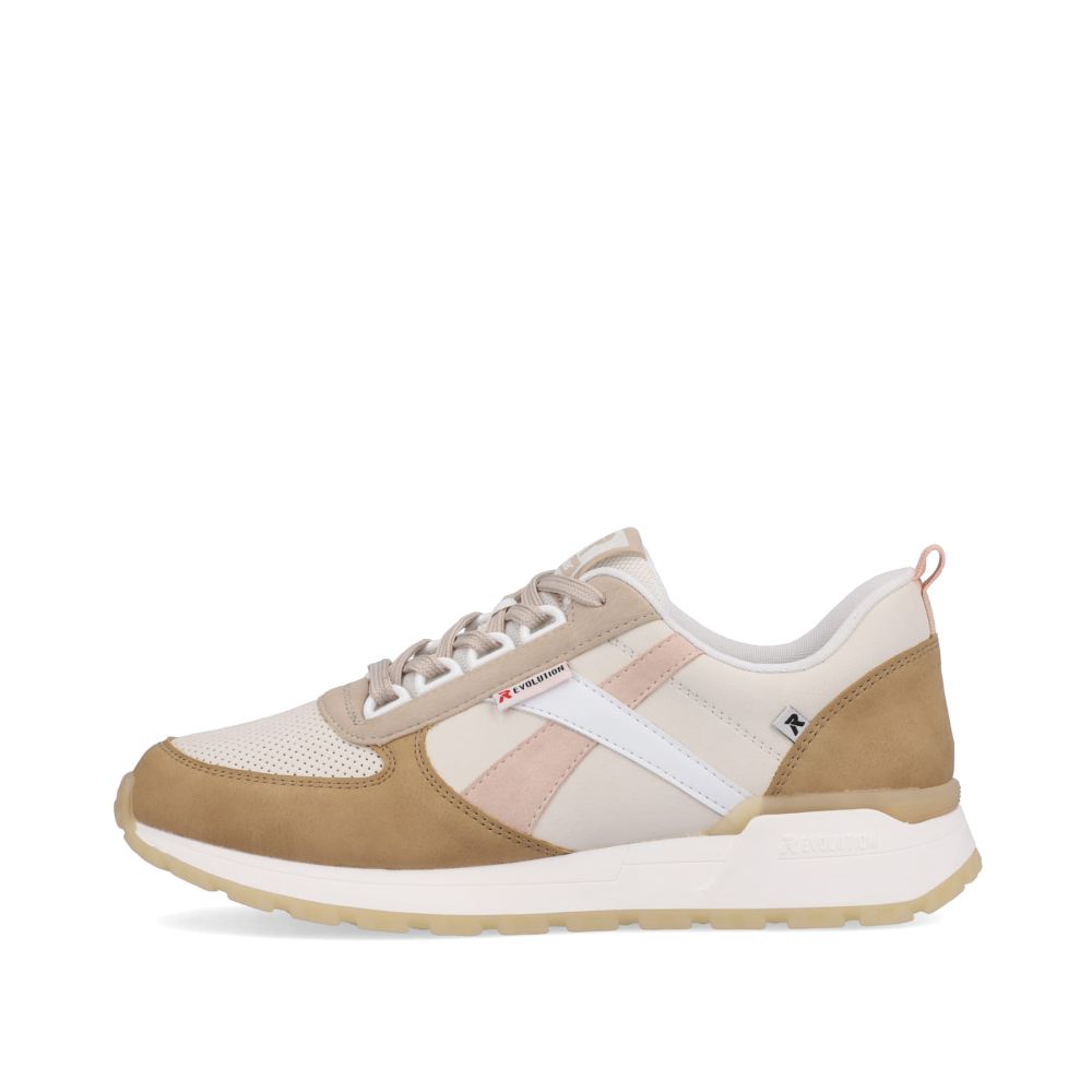 Rieker Evolution Women's Low Sneakers Clay-Beige Cinnamonwhite
