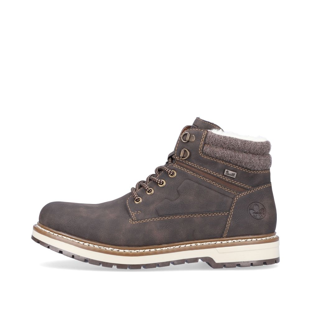 Rieker Men's Lace-Up Boots - Espresso Brown