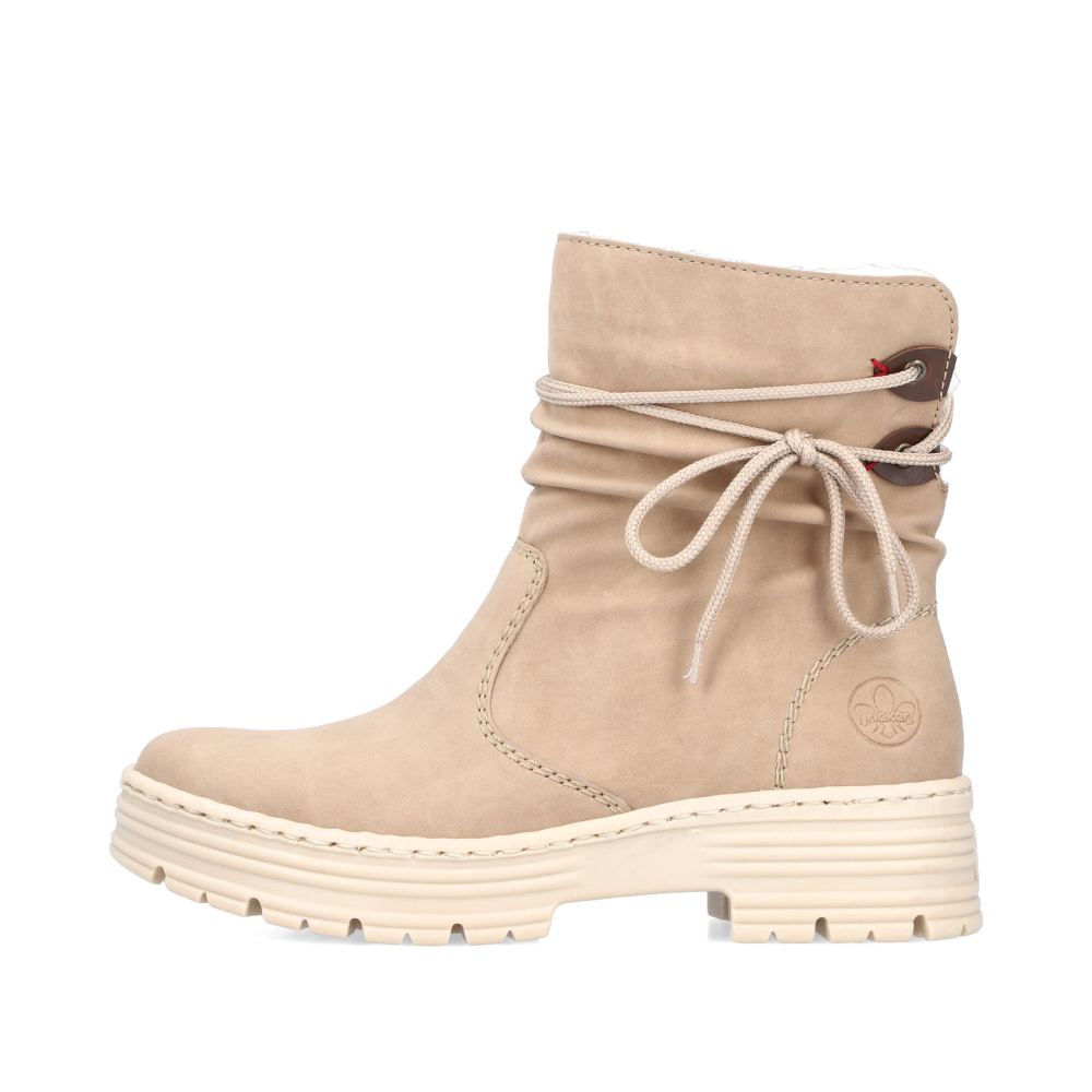Rieker Women's Short Boots - Cream Beige