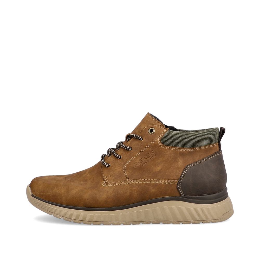 Rieker Men's Lace-Up Boots - Coffee Brown