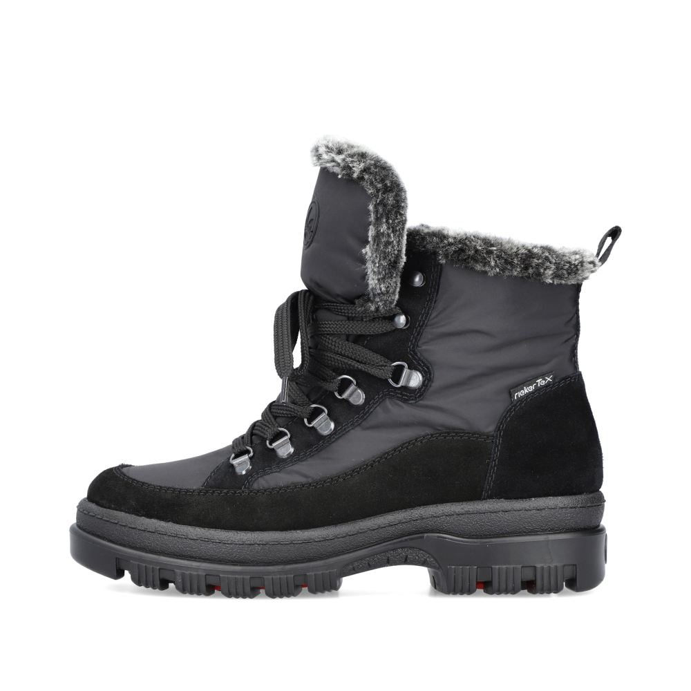 Rieker Women's Lace-Up Boots - Night Black