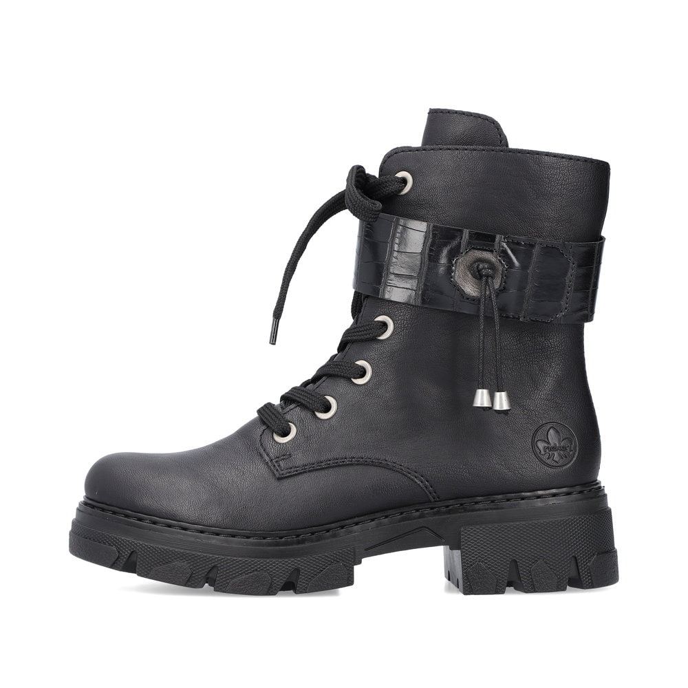 Rieker Women's Biker Boots - Deep Black