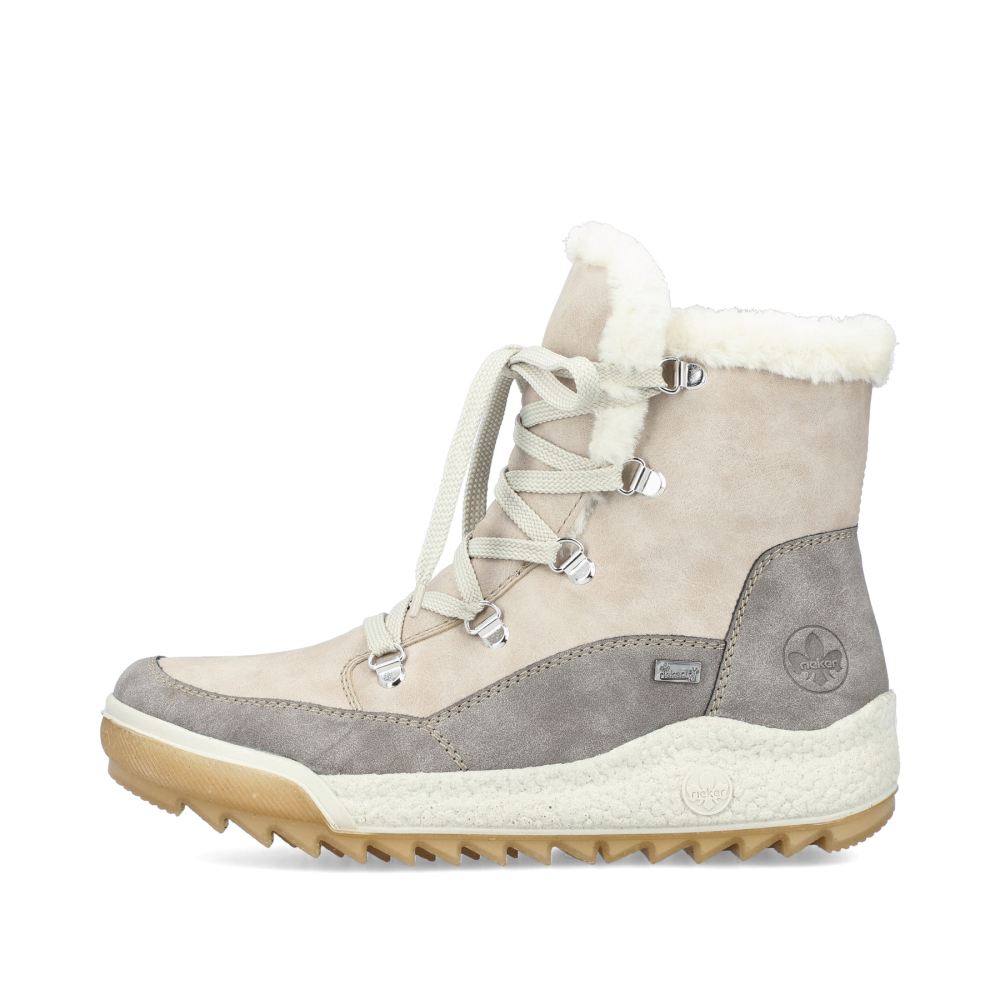 Rieker Women's Lace-Up Boots - Light Beige