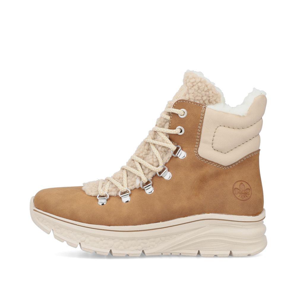 Rieker Women's Lace-Up Boots - Nougat Brown
