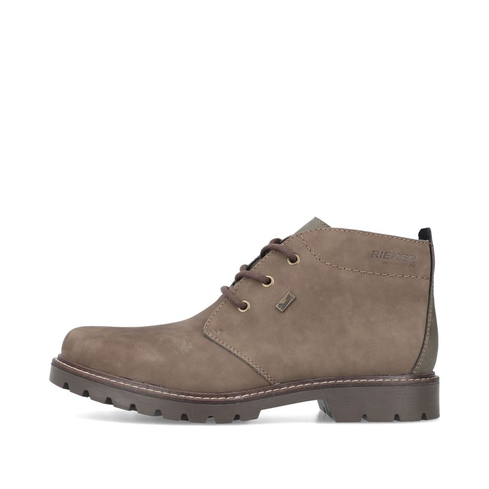 Rieker Men's Lace-Up Boots - Gray-Brown