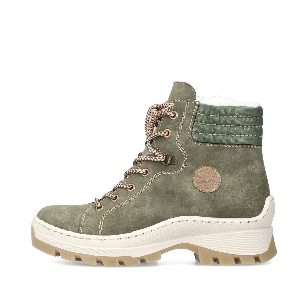 Rieker Women's Lace-Up Boots - Leaf Green