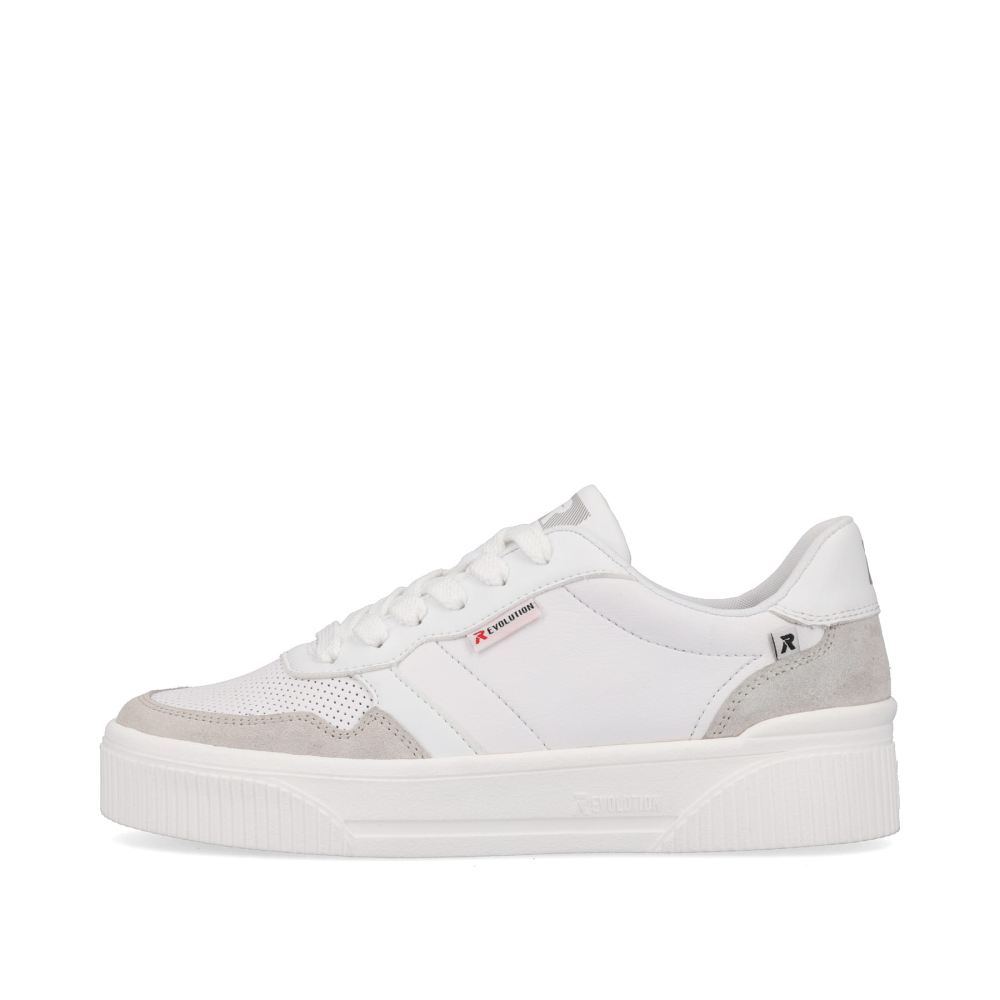 Rieker Evolution Women's Low Sneakers Swan-White Stone-Grey