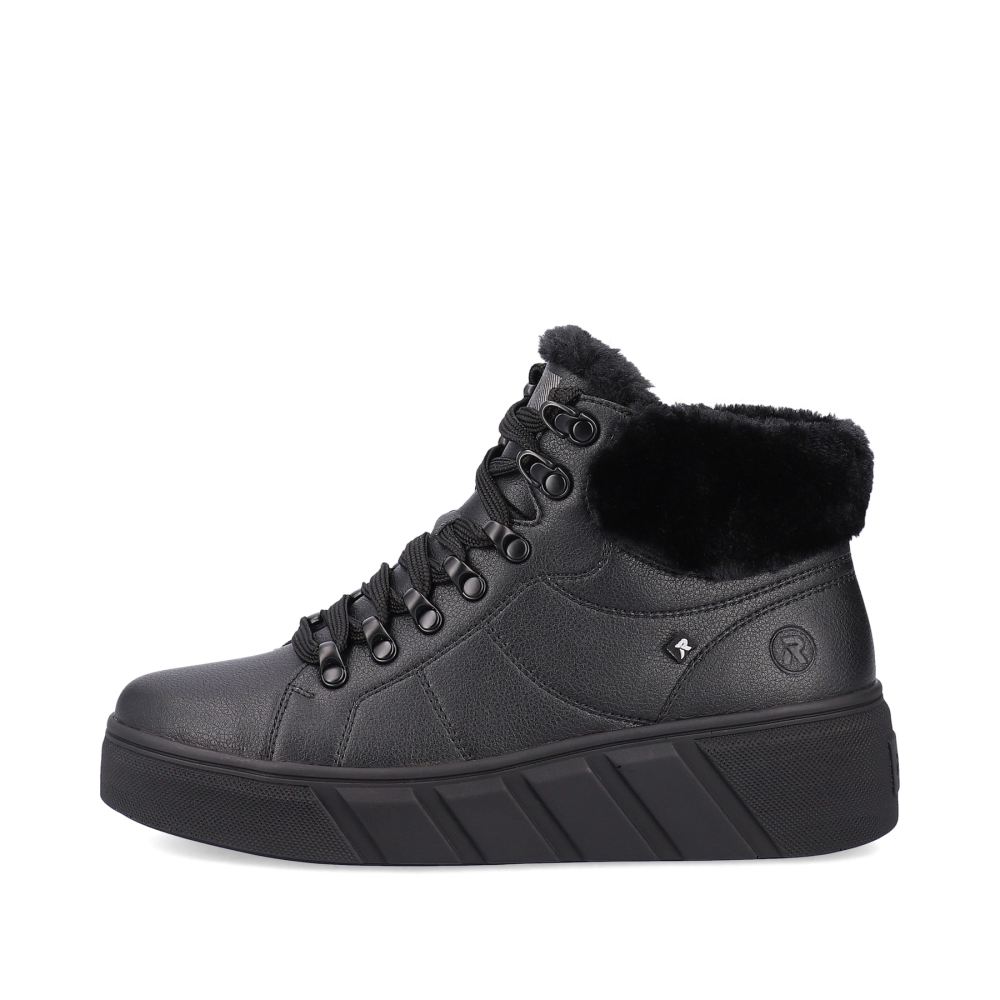 Rieker Evolution Women's High-Top Sneakers - Deep Black