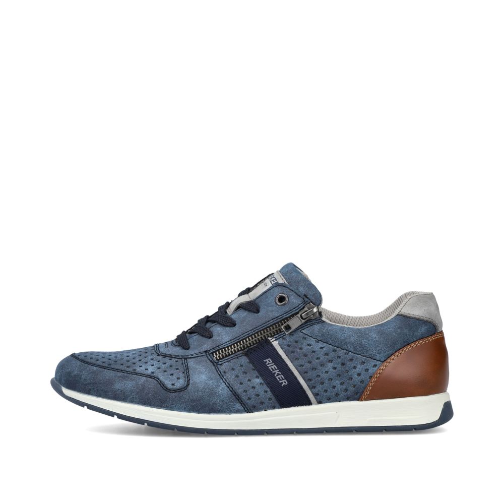 Rieker Men's Lace-Up Shoes - Sky Blue