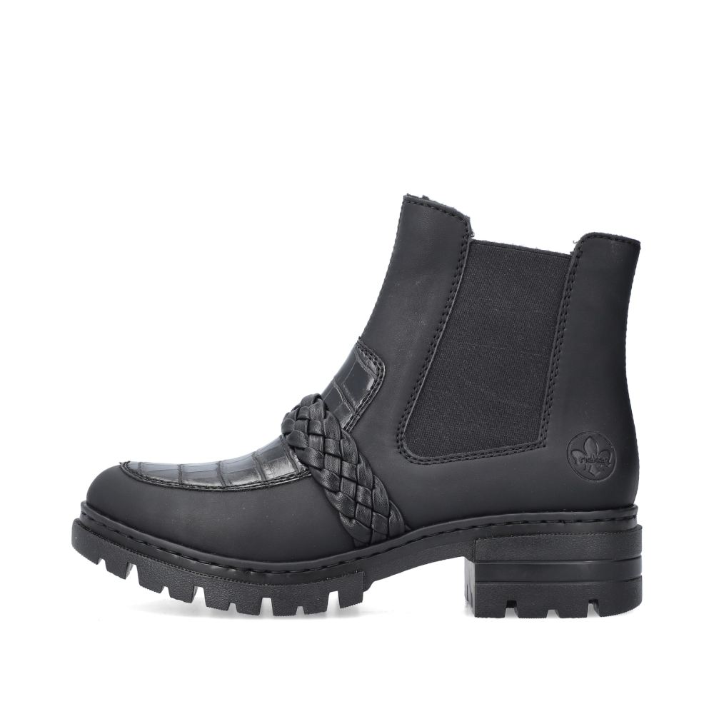 Rieker Women's Chelsea Bootsmidnight Black