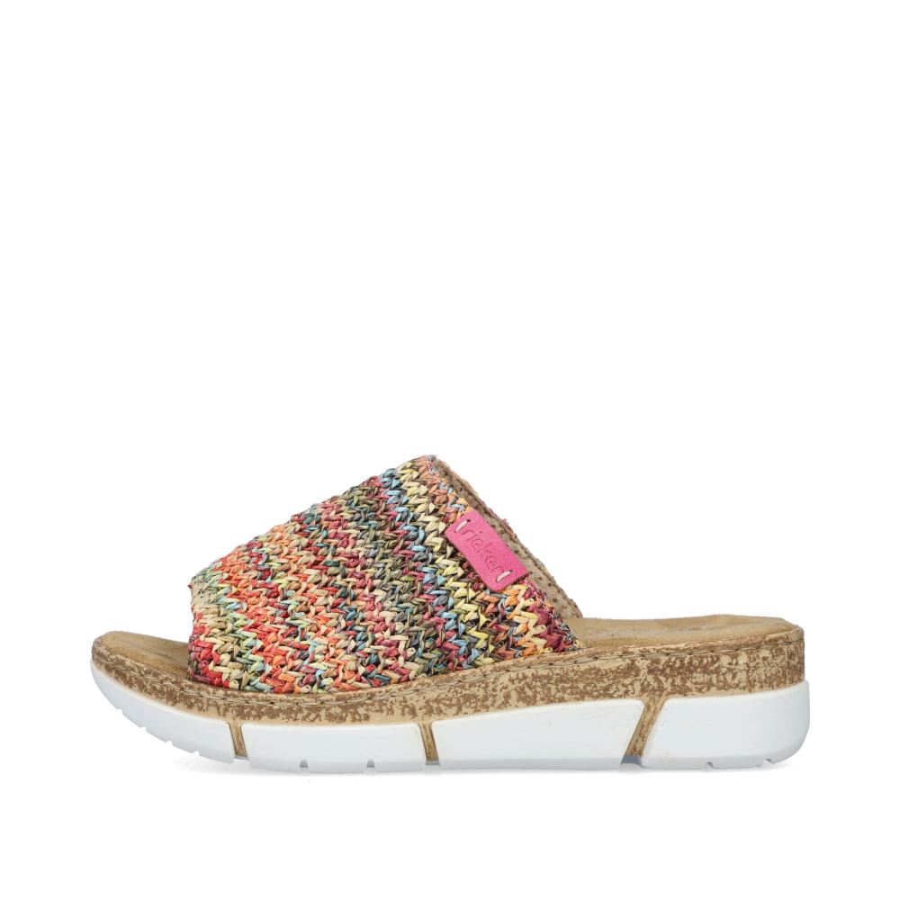 Rieker Women's Mulesmulti-Light Brown