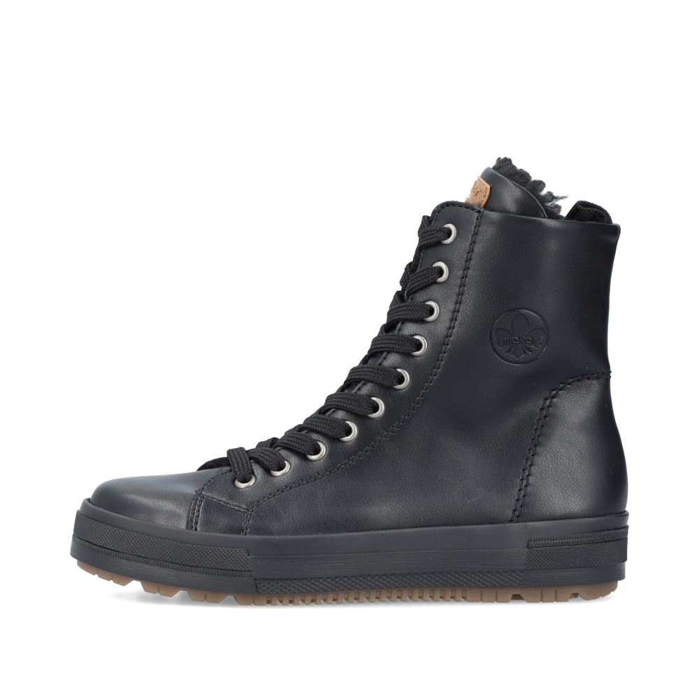 Rieker Women's Lace-Up Boots - Deep Black