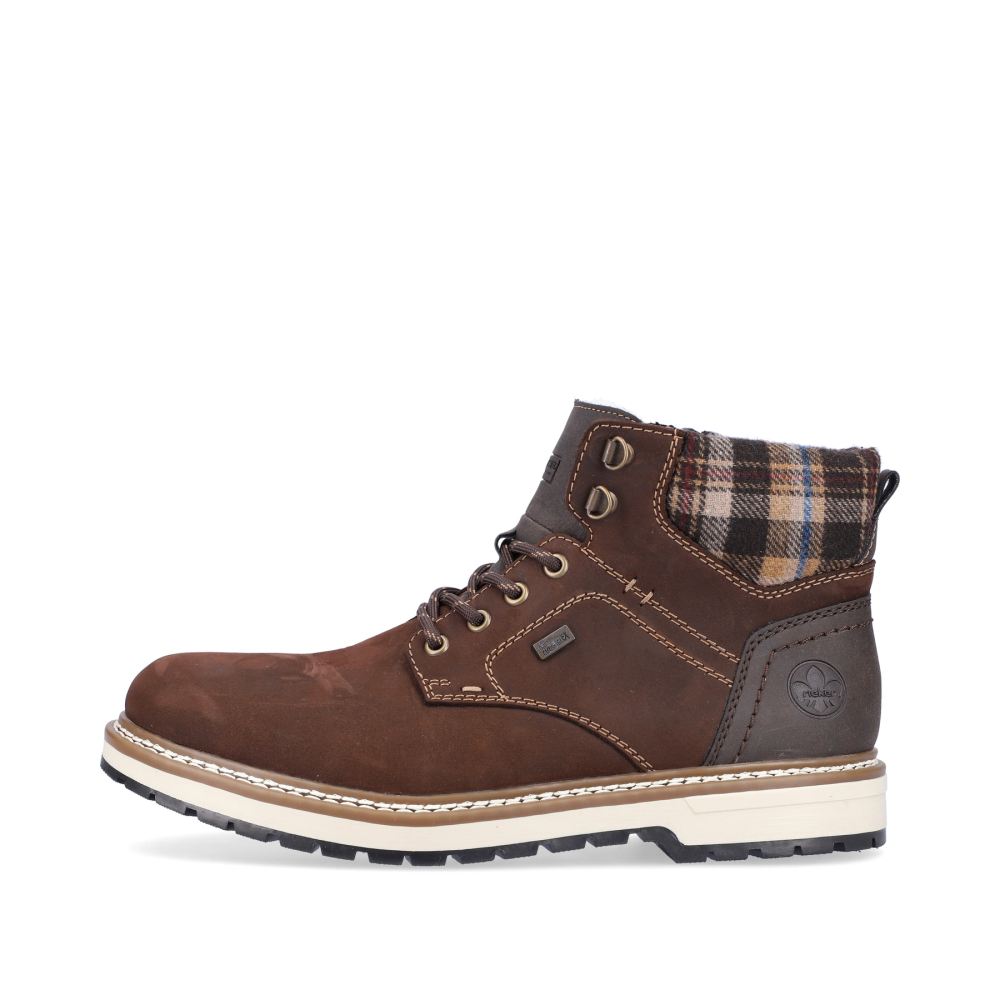 Rieker Men's Lace-Up Boots - Nut Brown