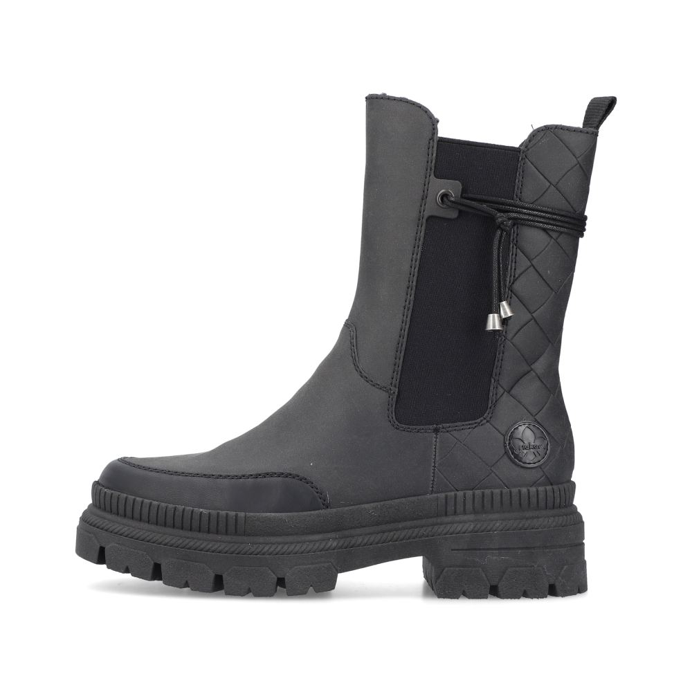 Rieker Women's Chelsea Bootsmidnight Black