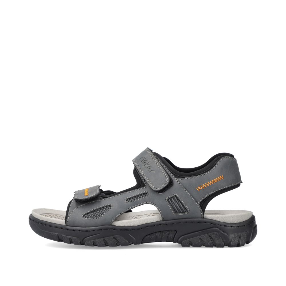 Rieker Men's Trekking Sandalssteel Gray