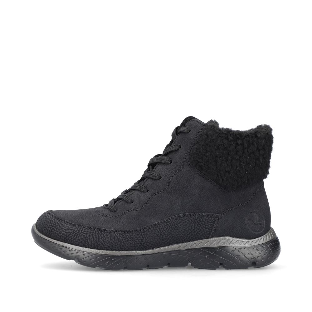 Rieker Women's Lace-Up Boots - Deep Black