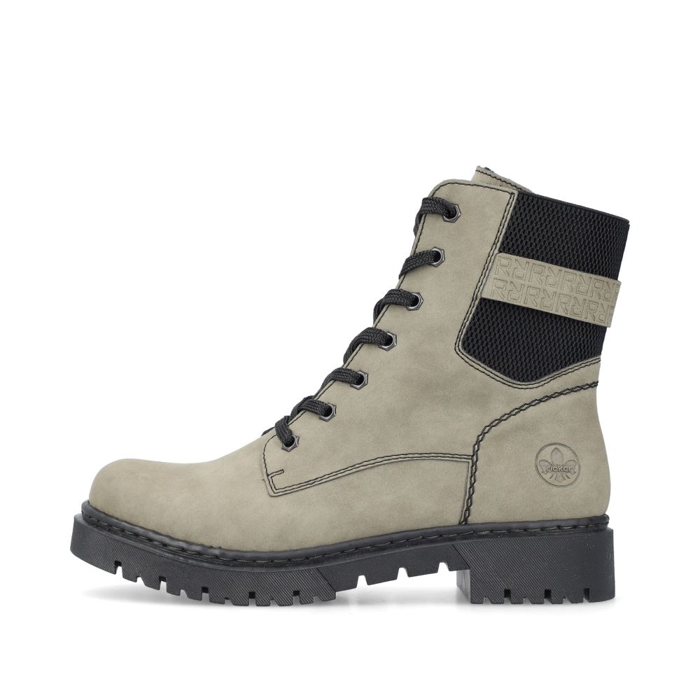 Rieker Women's Biker Boots - Gray-Green