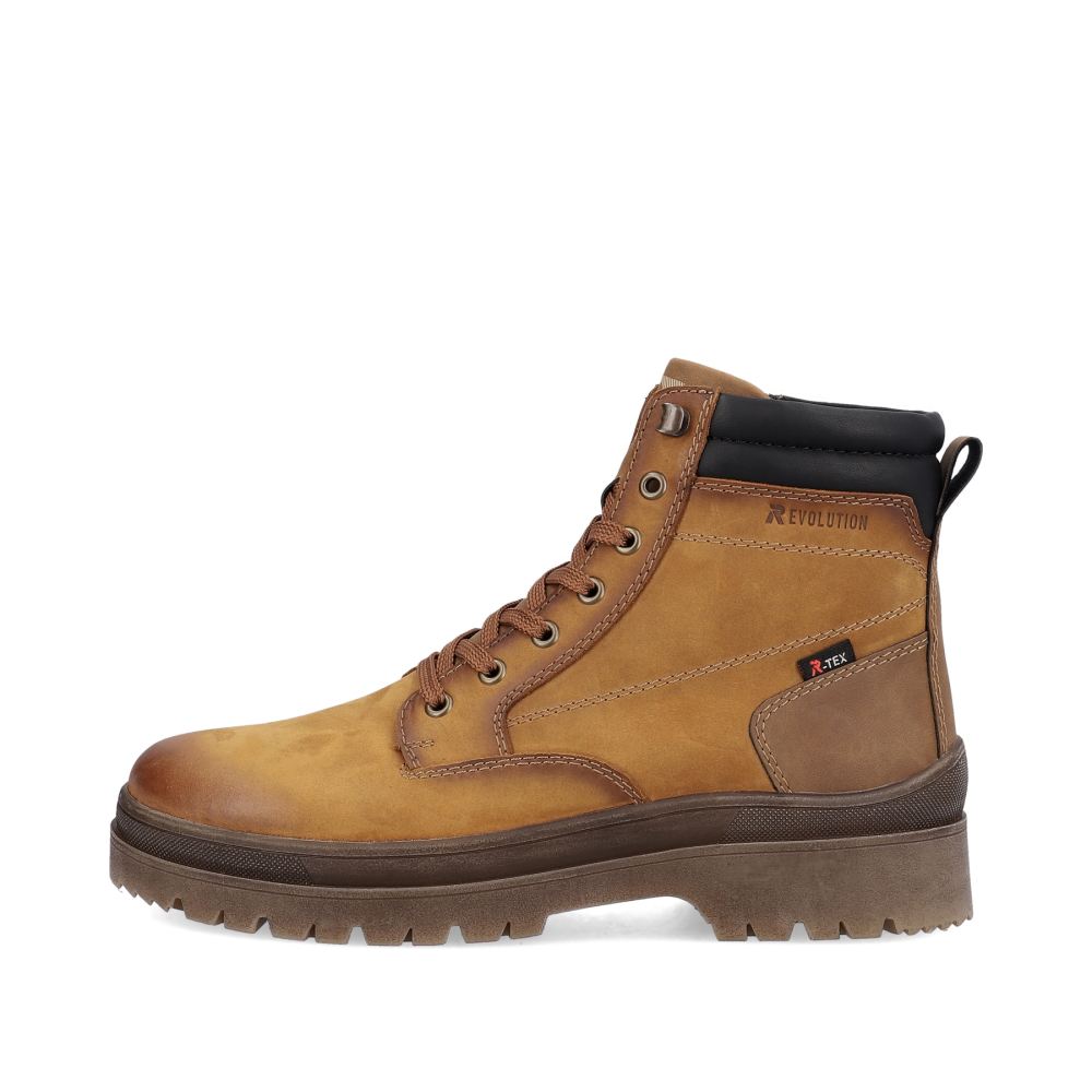 Rieker Evolution Men's Lace-Up Boots - Wood Brown