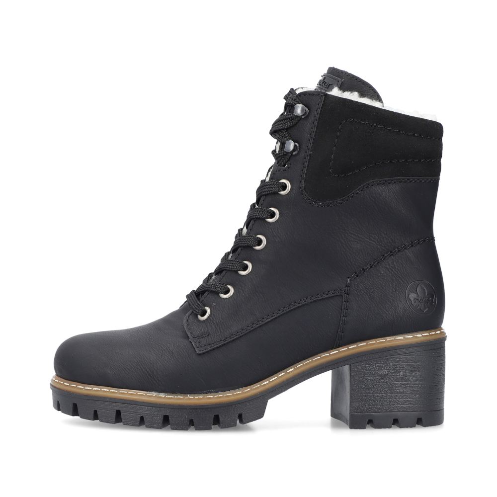 Rieker Women's Lace-Up Boots - Deep Black