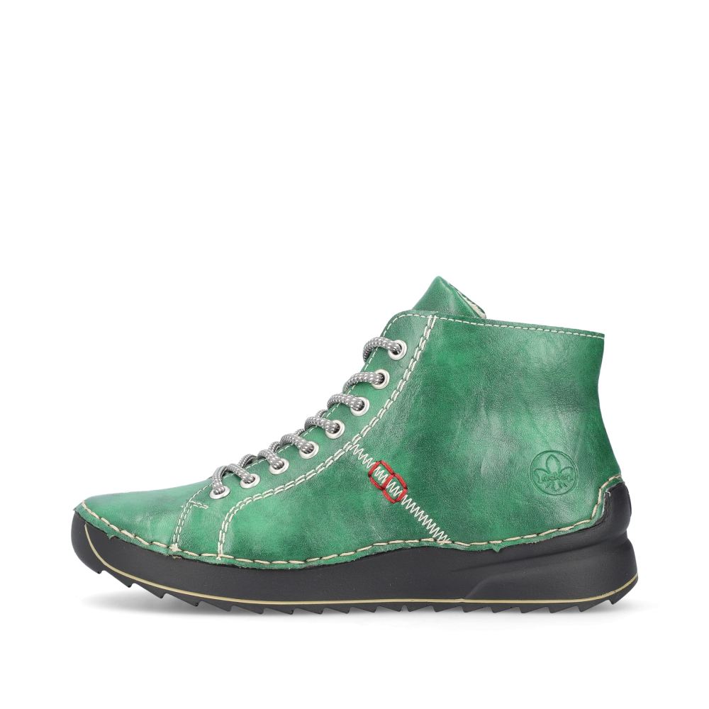 Rieker Women's Lace-Up Shoes - Emerald Green