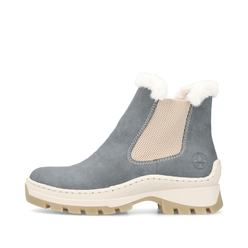 Rieker Women's Chelsea Boots Gray-Blue-Beige