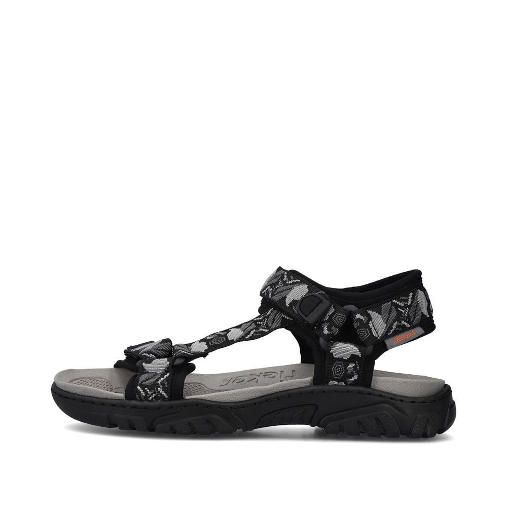 Rieker Men's Trekking Sandals Asphalt Black-Gray