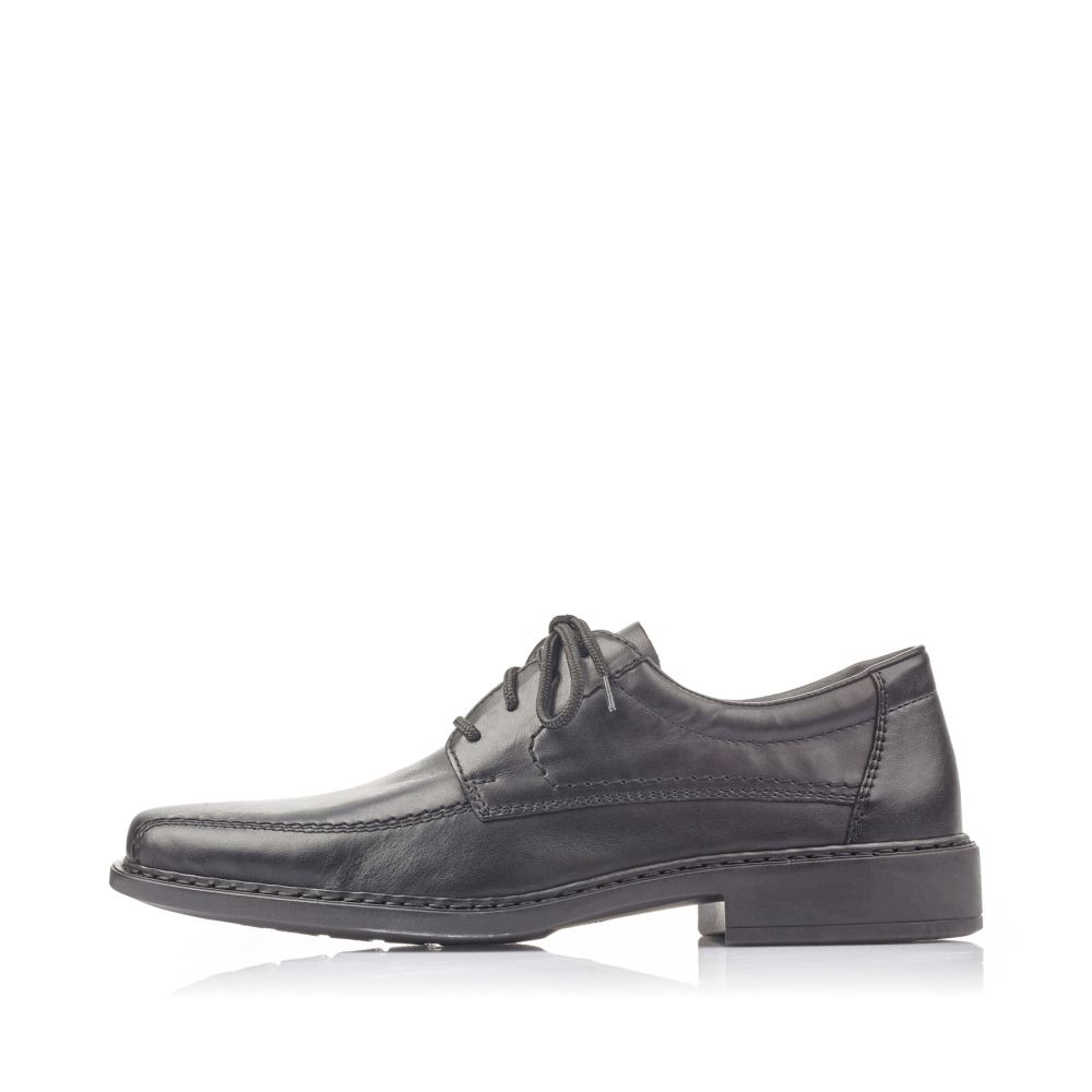 Rieker Men's Lace-Up Shoes - Glossy Black