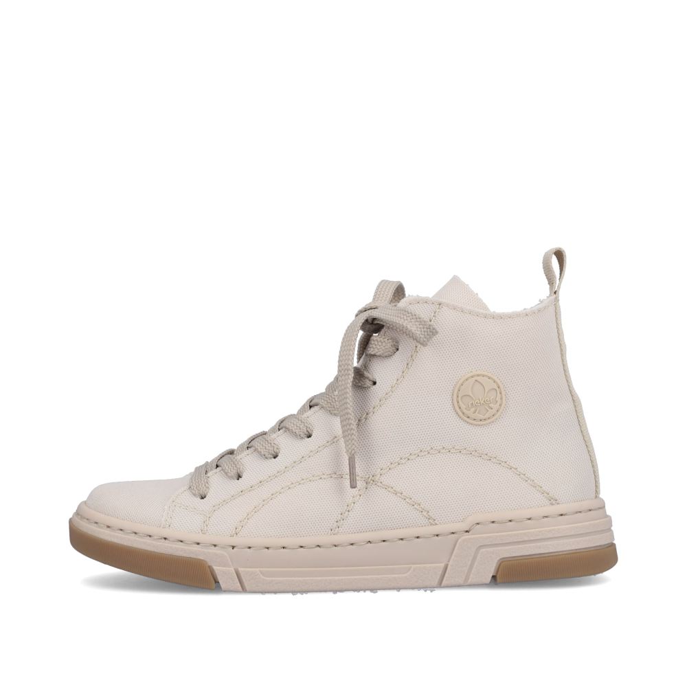 Rieker Women's High-Top Sneakers - White/Beige