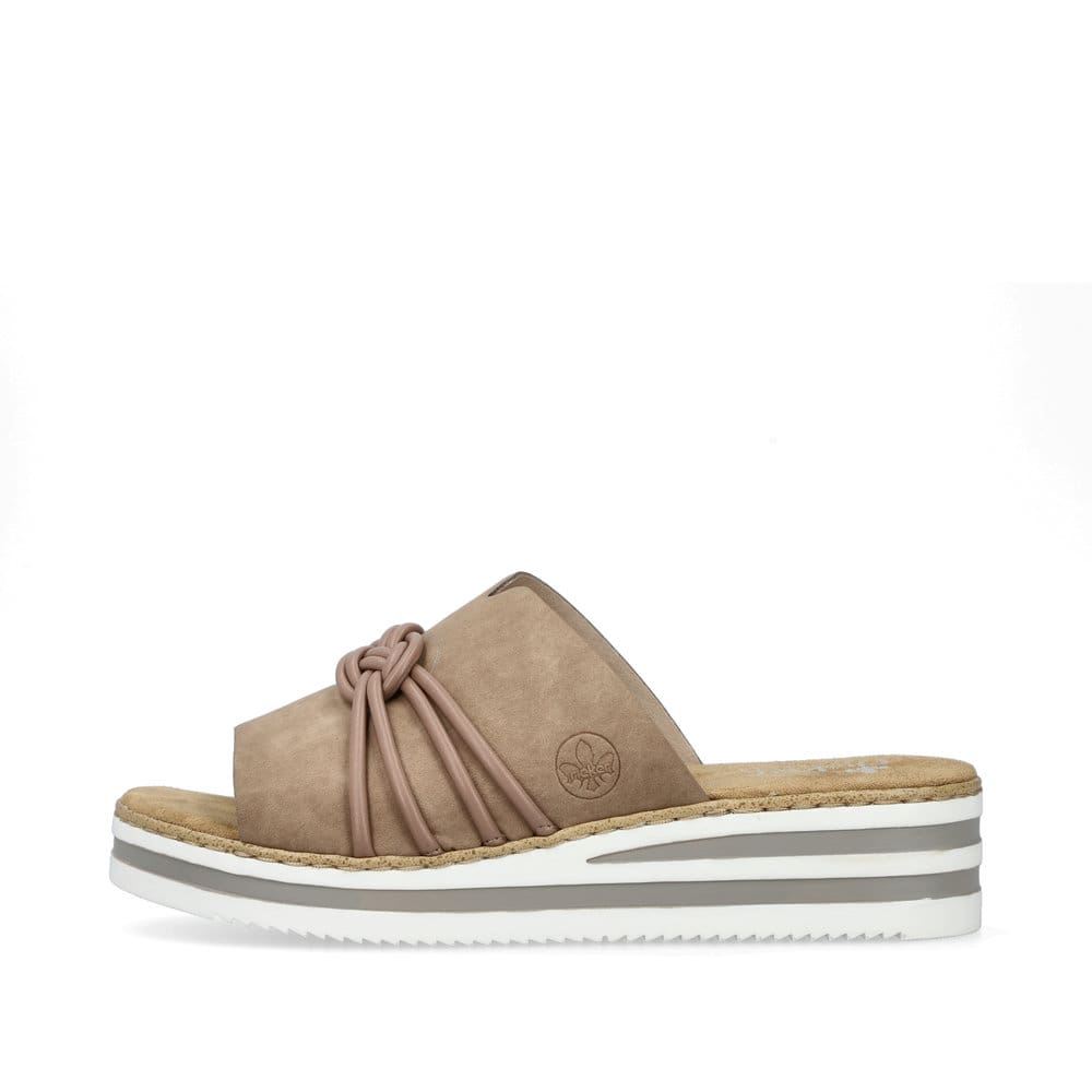 Rieker Women's Mules Brown Beige