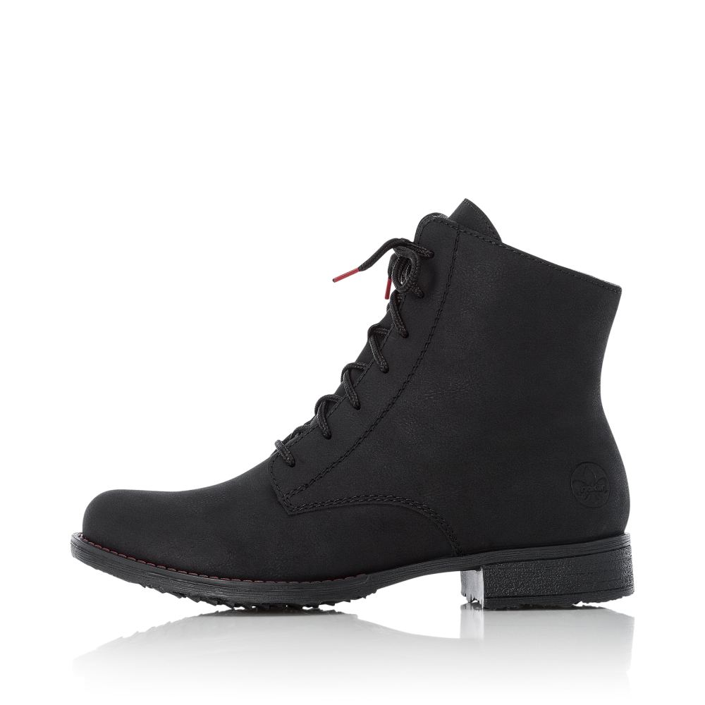 Rieker Women's Lace-Up Boots - Graphite Black