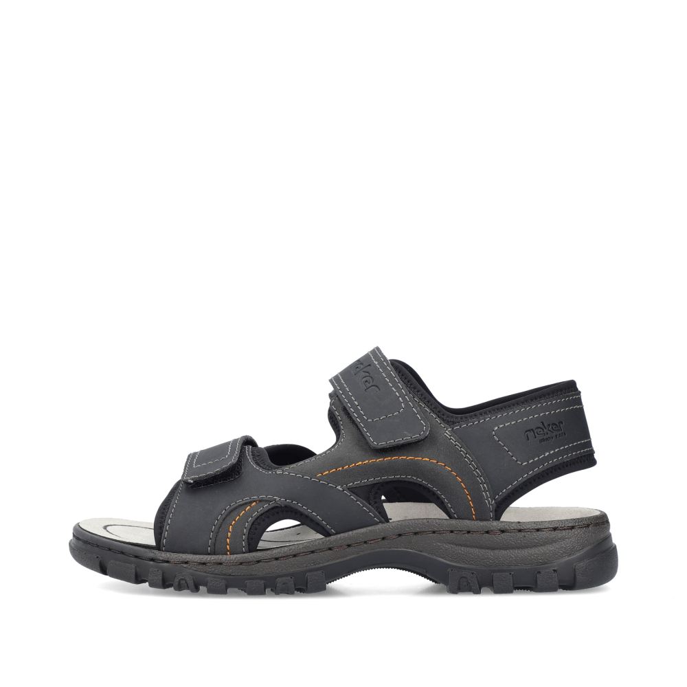 Rieker Men's Trekking Sandals Midnight Black
