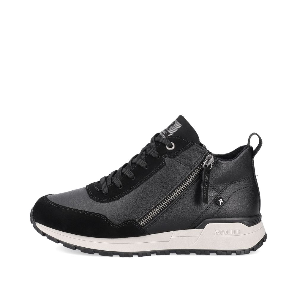 Riekerevolution Women's High-Top Sneakers - Steel Black