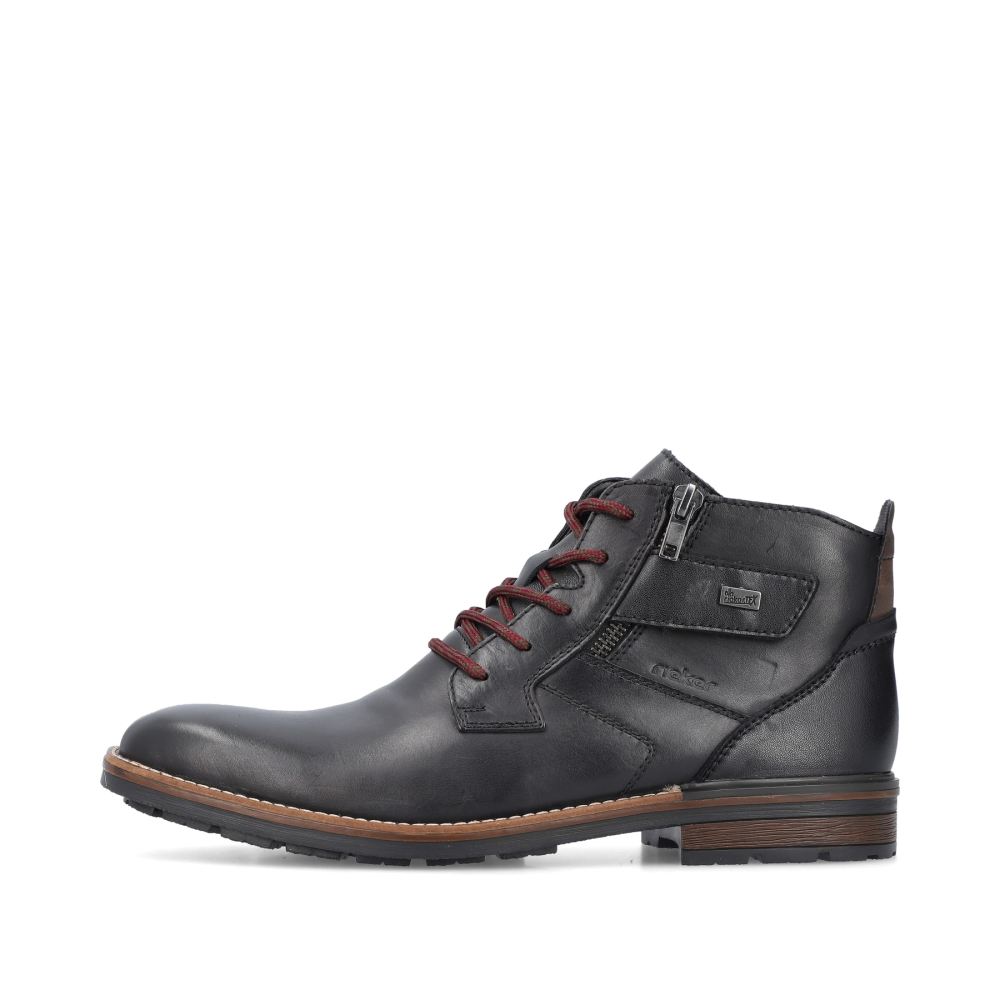 Rieker Men's Lace-Up Bootsglossy Black