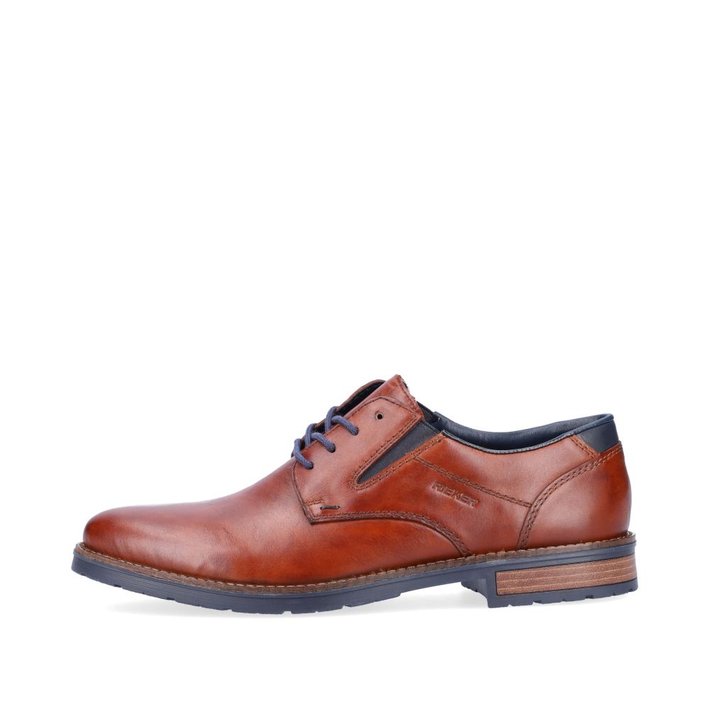 Rieker Men's Lace-Up Shoes - Chestnut Brown