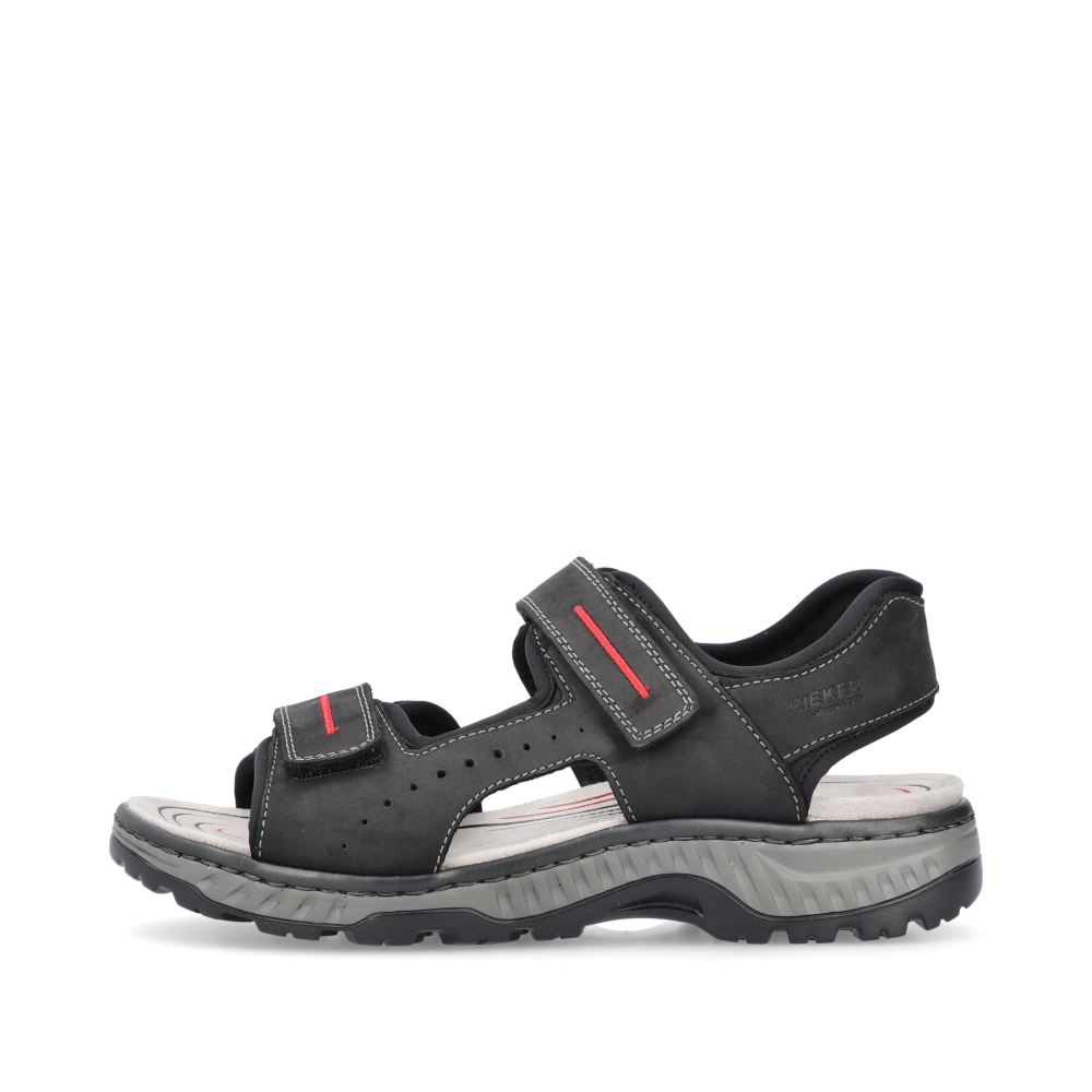 Rieker Men's Trekking Sandals Asphalt Black