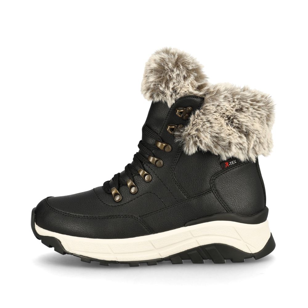 Rieker Evolution Women's Lace-Up Boots - Urban Black